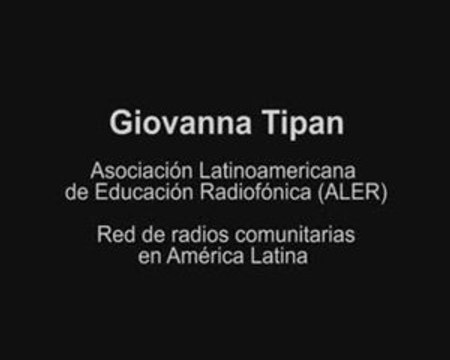Conferencia sobre ALER redradios comunitarias América Latina