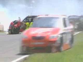 Enorme Crash Sam Hornish Watkins Glen 2009