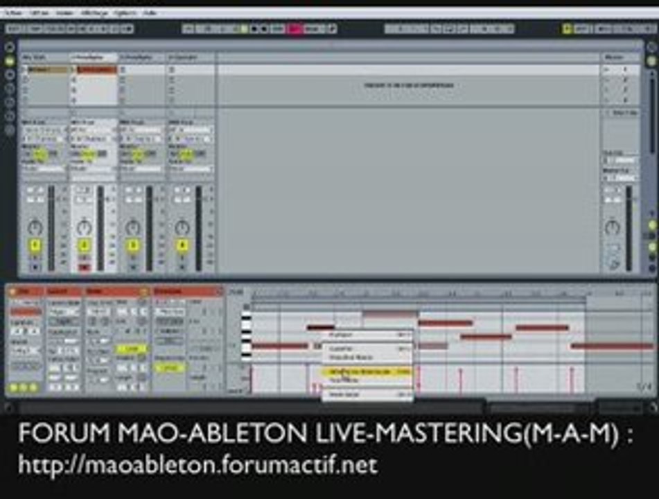 Tuto MAO : Ableton Live la fenetre de clips midi DIDGUITARE