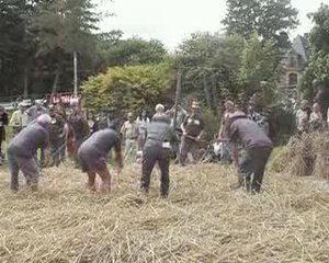 Battage à l'ancienne