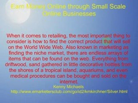 Earn Money Online Through Small Scale Online Businesses