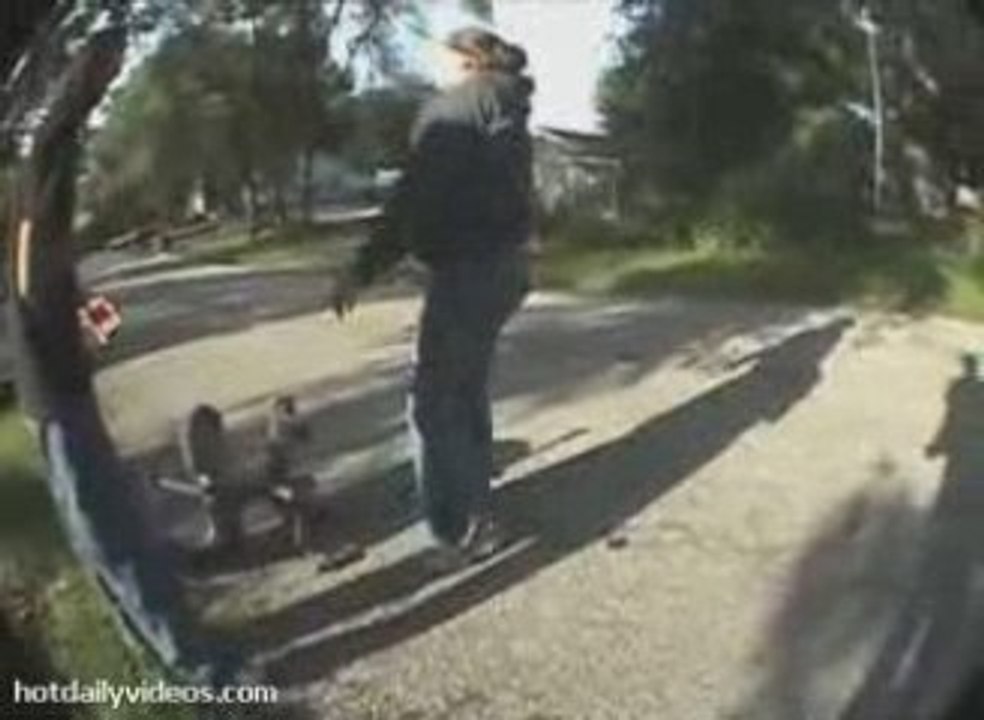 Chick Wipes Out in Office Chair