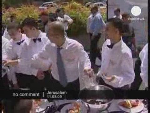 Course de serveurs à Jérusalem