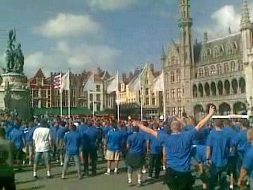 Kibice Lecha w Brugii