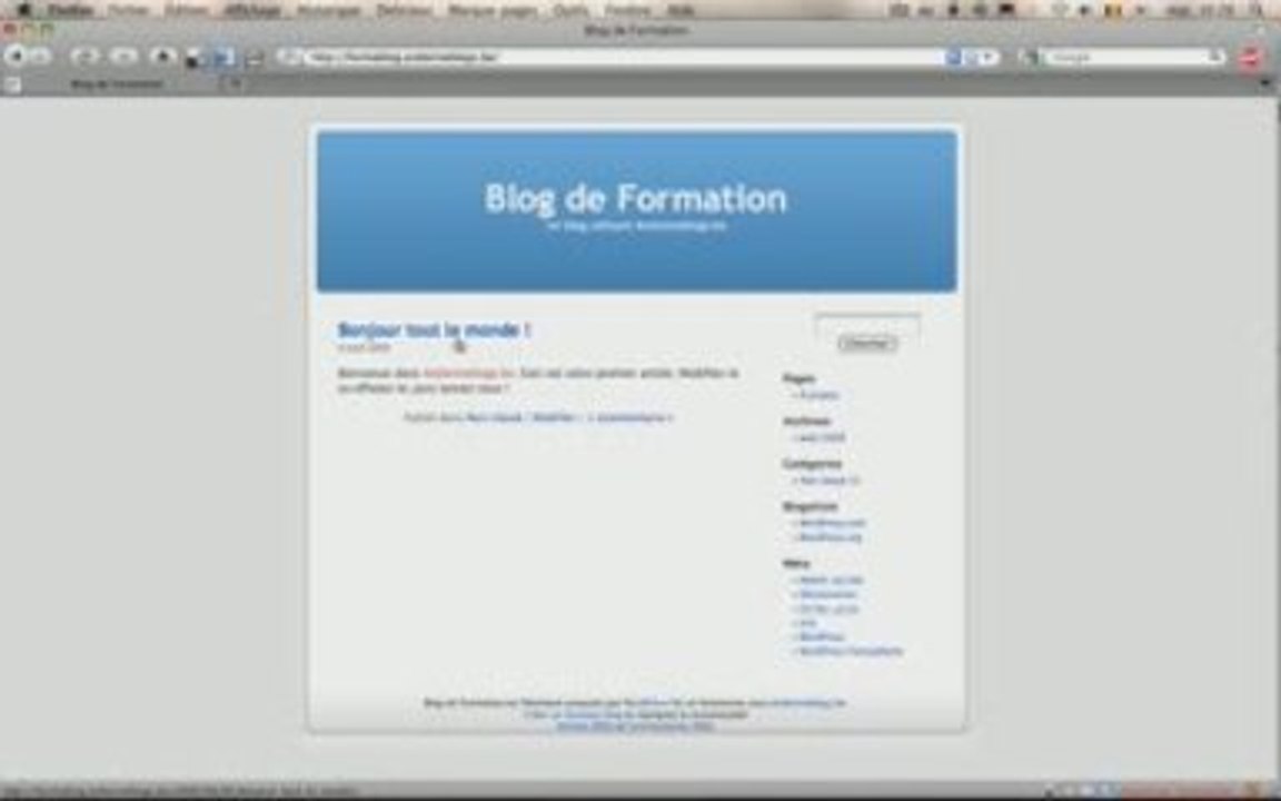 Les différentes parties d'un blog
