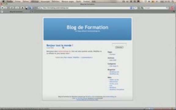 Les différentes parties d'un blog