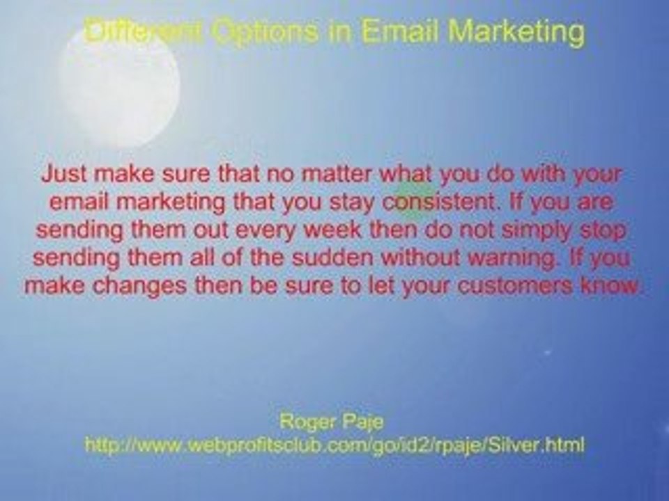 Different Options In Email Marketing