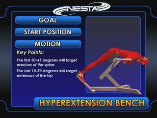 Hyper extension exercise for the low back