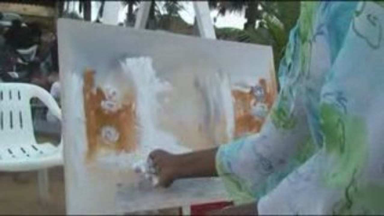 Sur la plage de Lomé (Togo)