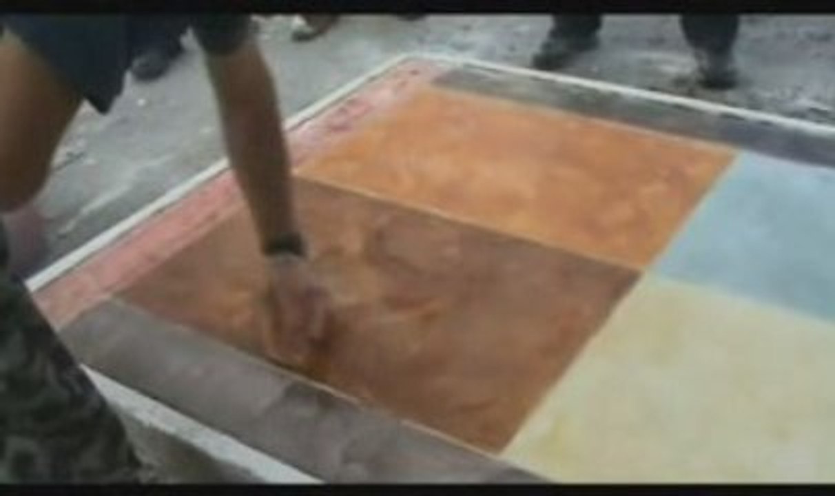 Технология покраски бетона под природный камень