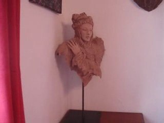 C.LESUEUR SCULPTEUR  "L'HISTOIRE" CERAMIQUE OEUVRE UNIQUE