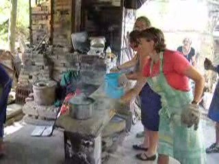 Sortie d'un four raku