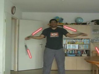 darth delta nunchaku laser