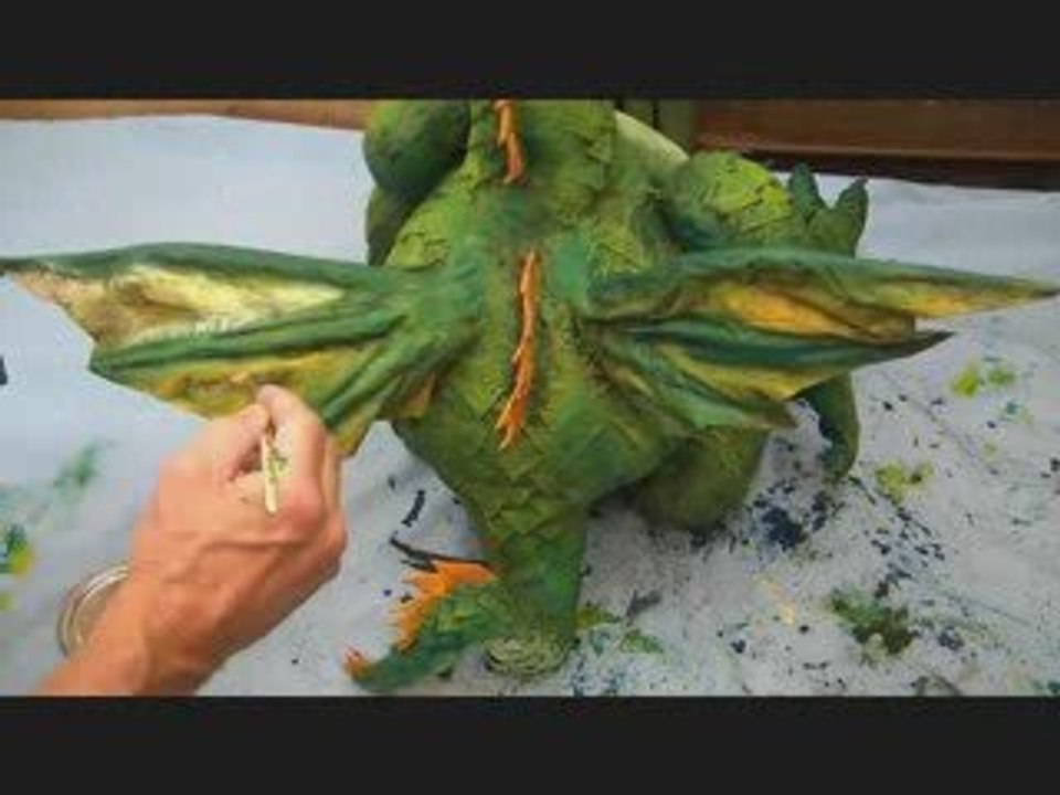 Papier Mache Dancing Dragon
