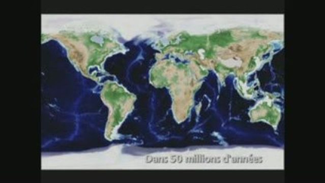 Simulation: 250 millions d'années, dérive continents