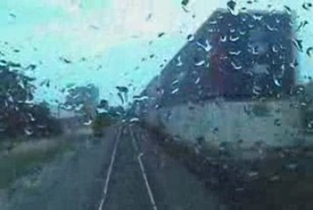 Metra #506 cabcar ride: passing 2 El trains and a UP freight