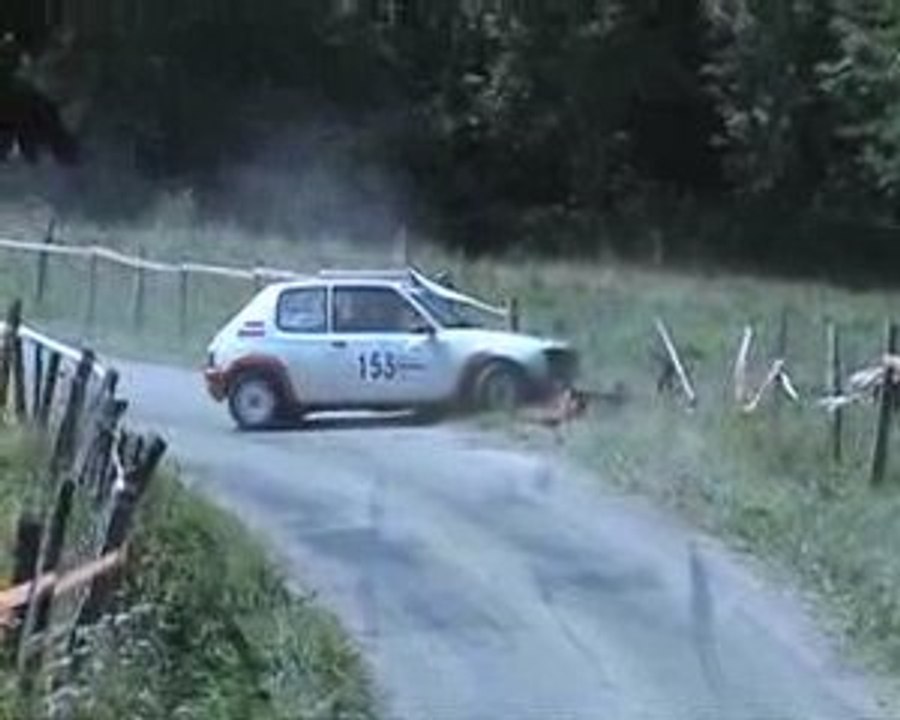 sortie de la 205 rally  rallye de la chartreuse 2009