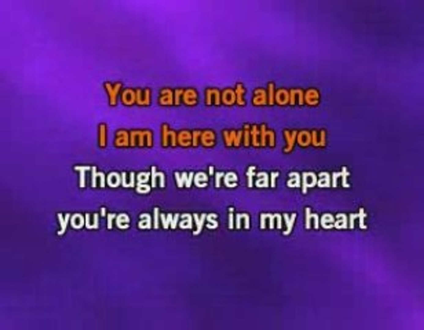 michael jackson you are not alone lyrics