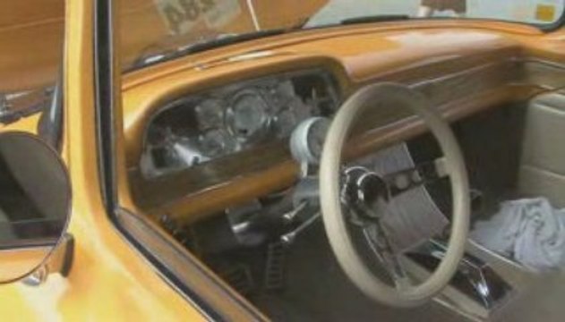 1957 Ford pannel truck at cars and coffee car show