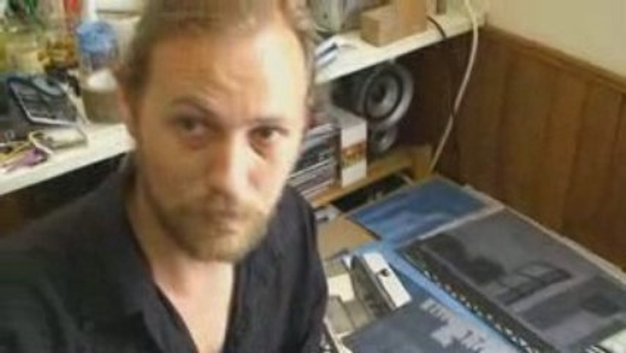 David Clerc dans son atelier le 17 août 2009