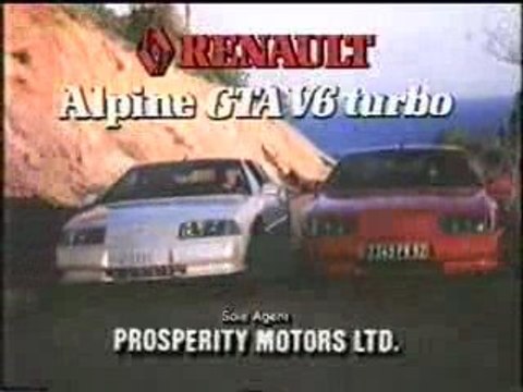 Pub asiatique Renault Alpine GTA et V6 Turbo