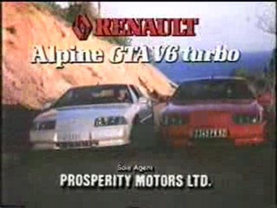 Pub asiatique Renault Alpine GTA et V6 Turbo