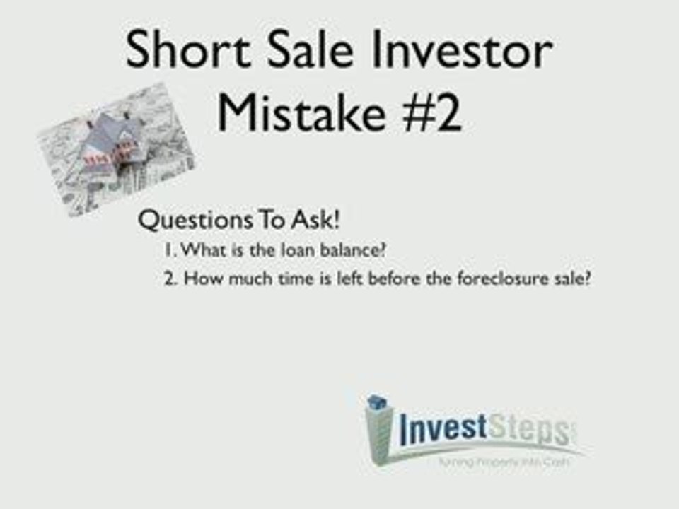 Short Sale Investor Mistake #2