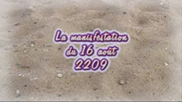 Manifestation du 16 août 2009 contre le port de Brétignolles