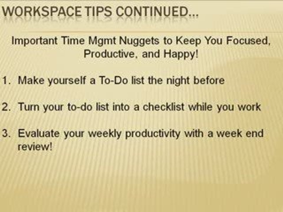 Work At Home Employment Productivity Tips