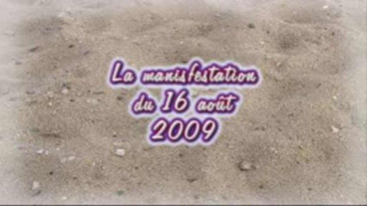 Manifestation du 16 août 2009 contre le port de Brétignolles