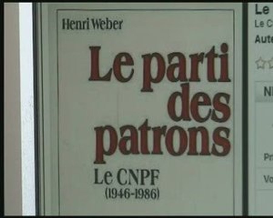 1986 Henri Weber veut nous réconcilier avec le  patronat