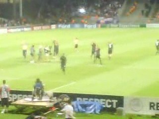 OL-Anderlecht - Joueurs en virage