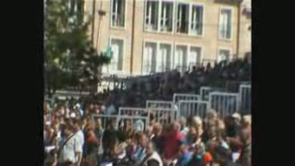 JH début des festivités avec la fanfare La Scintillante