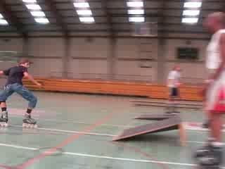 roller moto au tremplin