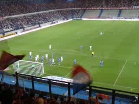 2 eme but lillois contre genk vu des tribunes