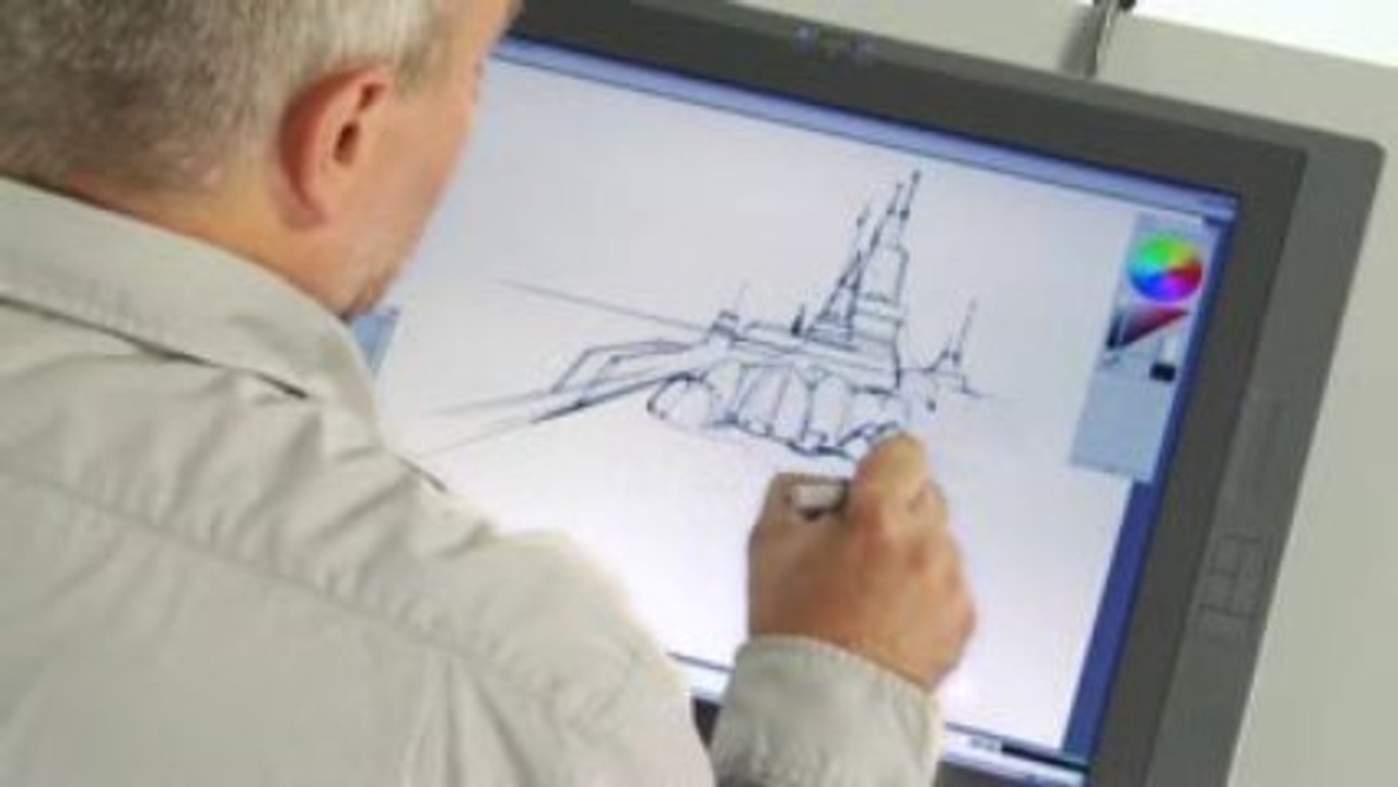 ARCHITECTURE IN SKETCHBOOK PRO USING A CINTIQ