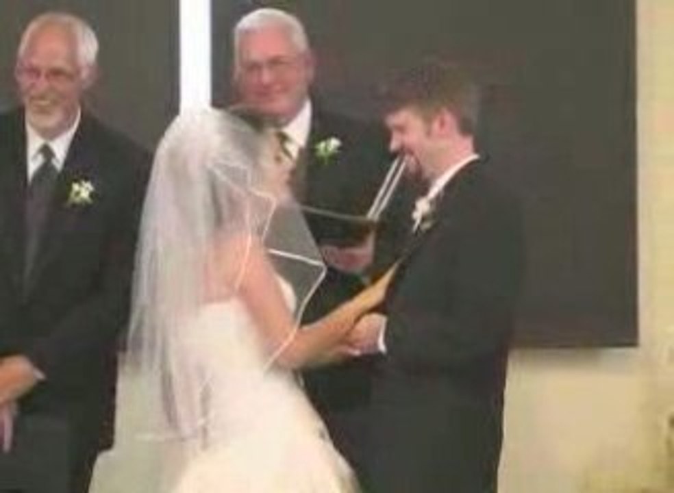 Fou rire de la mariée