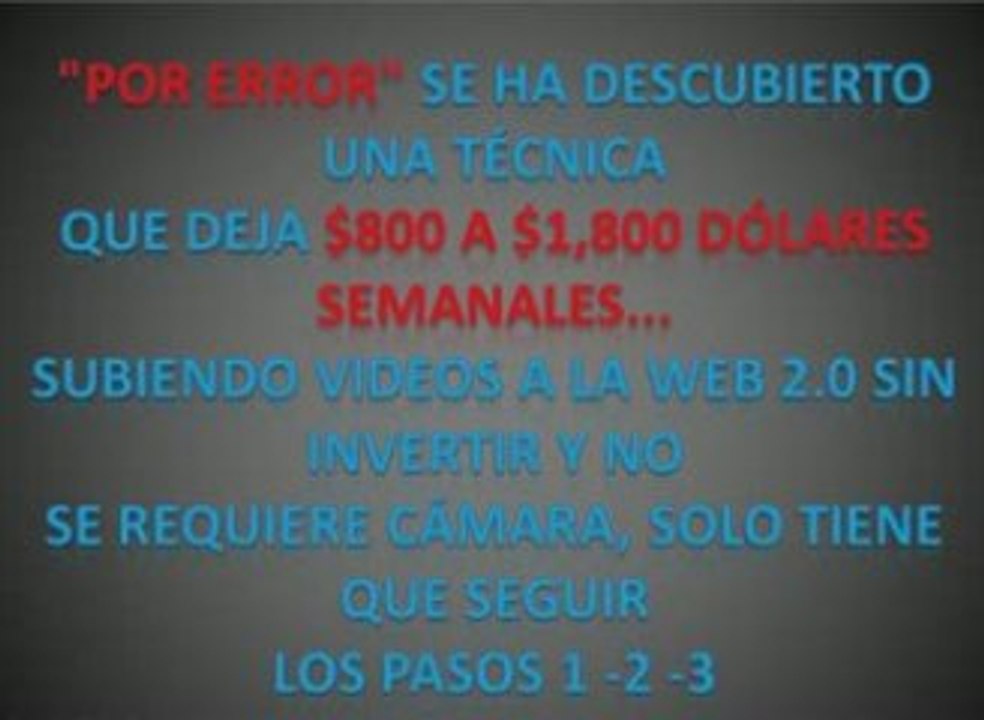 Gana dinero subiendo videos a la web