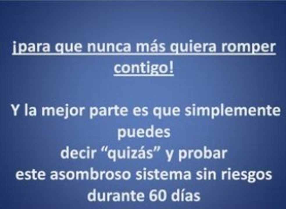 RECUPERA A TU NOVIA  O ESPOSA