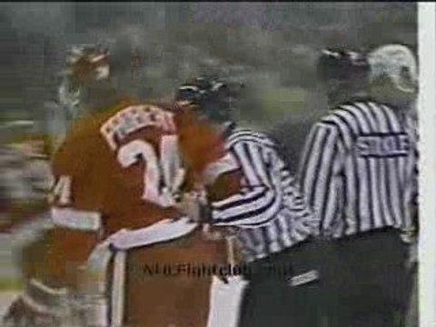 Bob Probert Nails Garth Butcher Red Wings vs Blues