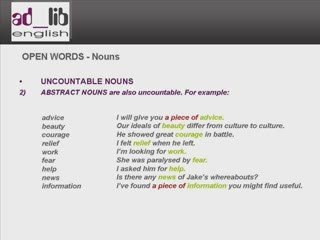 English Grammar - Nouns - part 4
