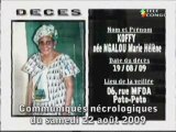 Communiqués nécrologiques du 22-08-09