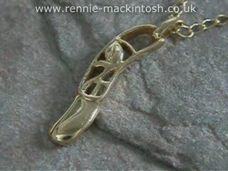 Rennie Mackintosh Necklace FEL023m1 9ct Gold