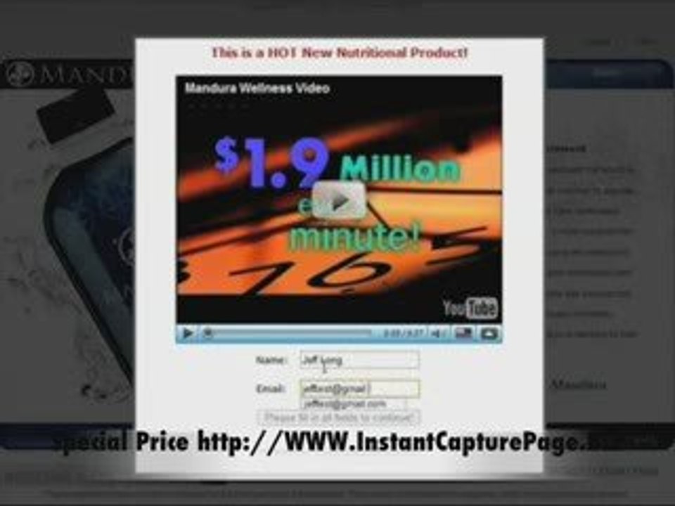 Instant Capture Page by Jeff Long