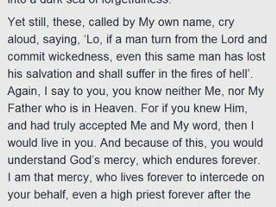 #9A- 1 OF 2 - "Is Salvation Assured For Those That ...