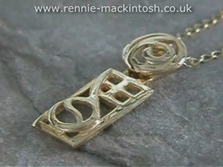 Rennie Mackintosh necklace FEL021m1 9ct Gold