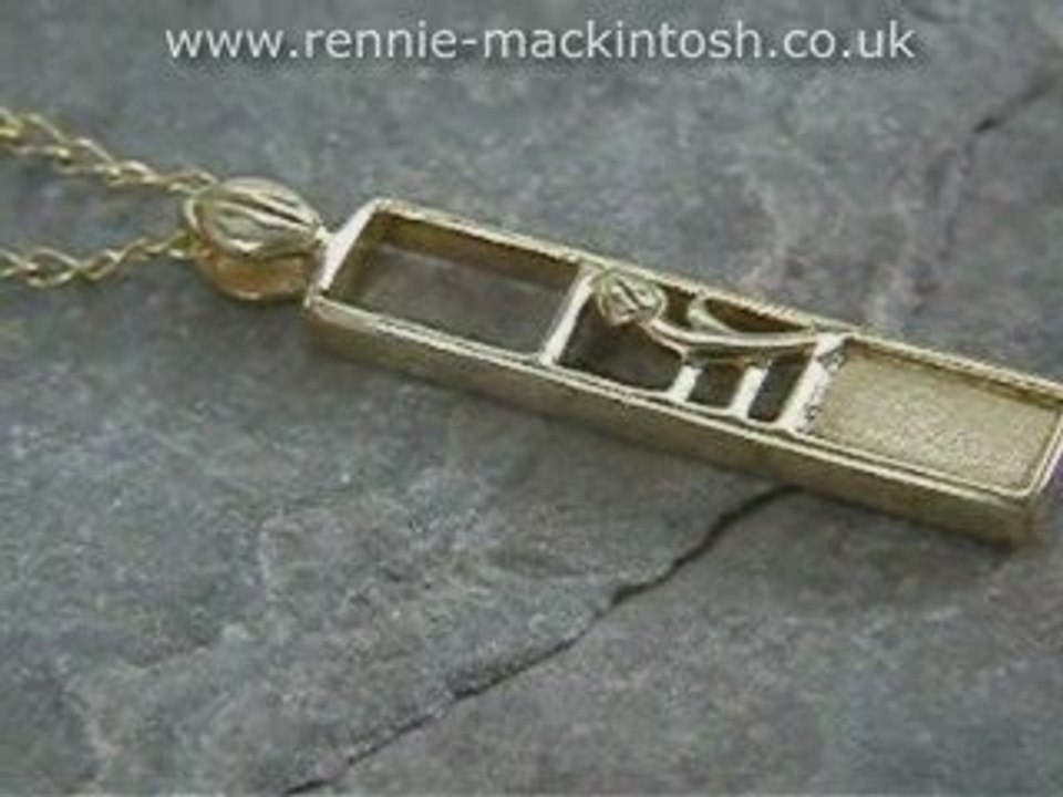 Rennie Mackintosh Necklace FEL022m1 9ct Gold