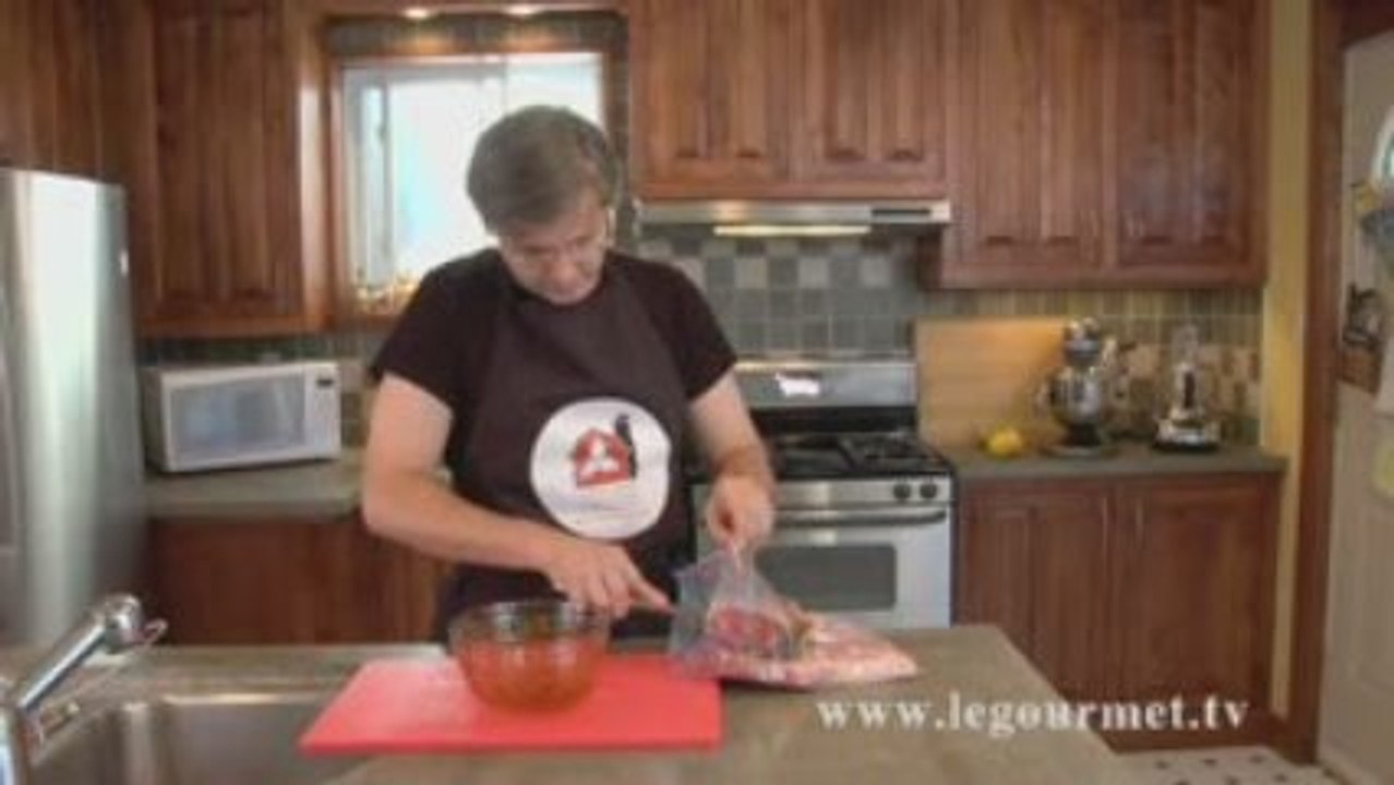 Grilled Pork Chop with Harissa Marinade