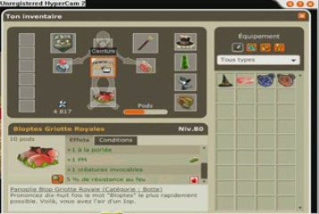 dofus eca feu tigroux lvl 84 grade 5