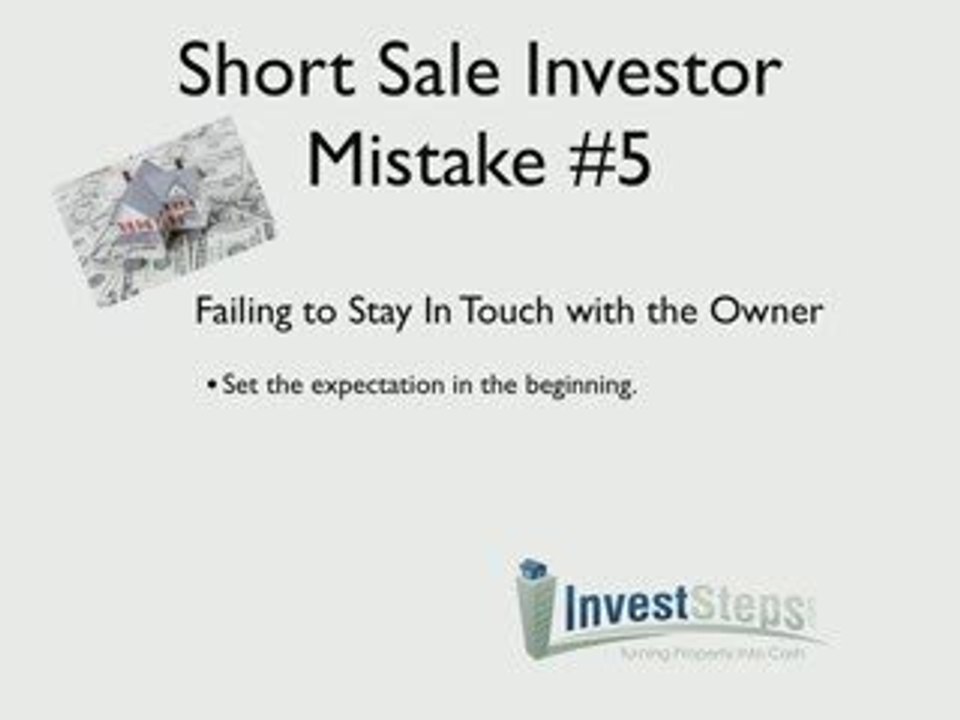 Short Sale Investor Mistake #5